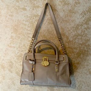 Emma Fox Crossbody leather bag/ taupe leather bag